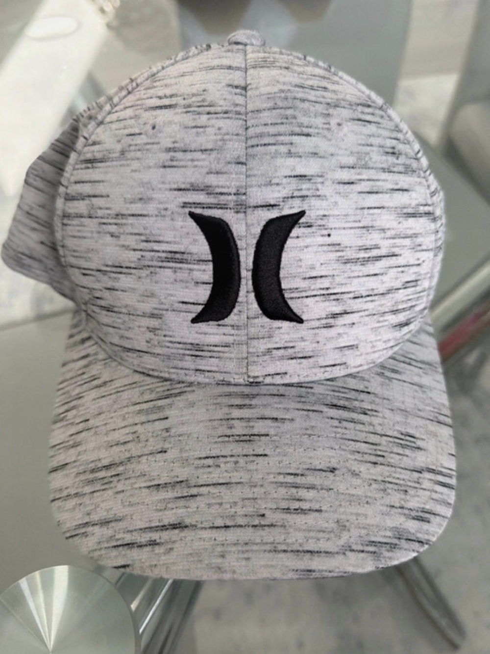 Hurley Flex-fit Gray Space-Dye Cap with Black Logo